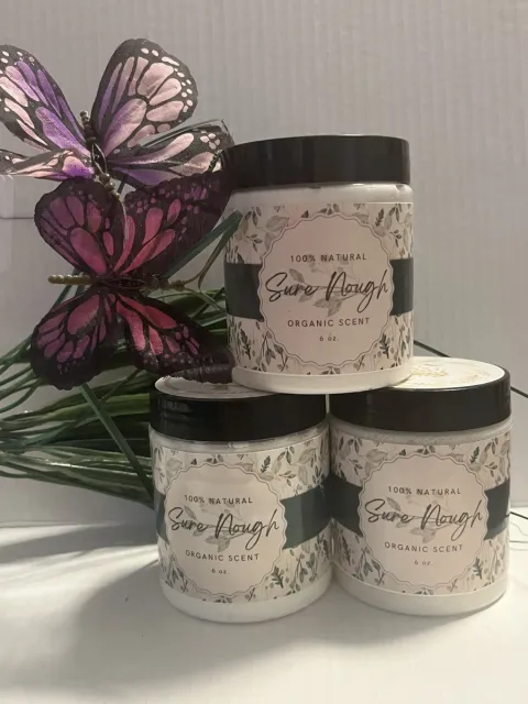 Three jars of Sure Nough natural organic body butter